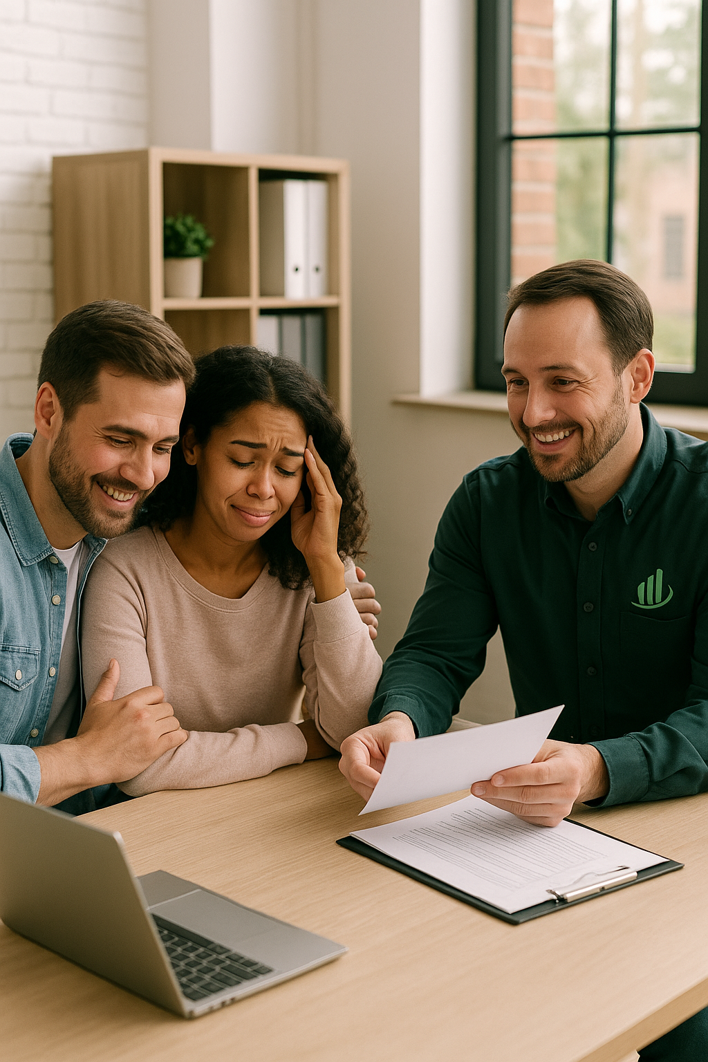 Illinois couple finding relief from payday loan debt with Green Line Financial advisor.